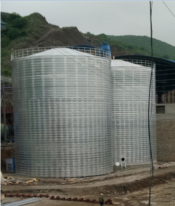 大英粮食钢板仓的安装全过程不用热焊接